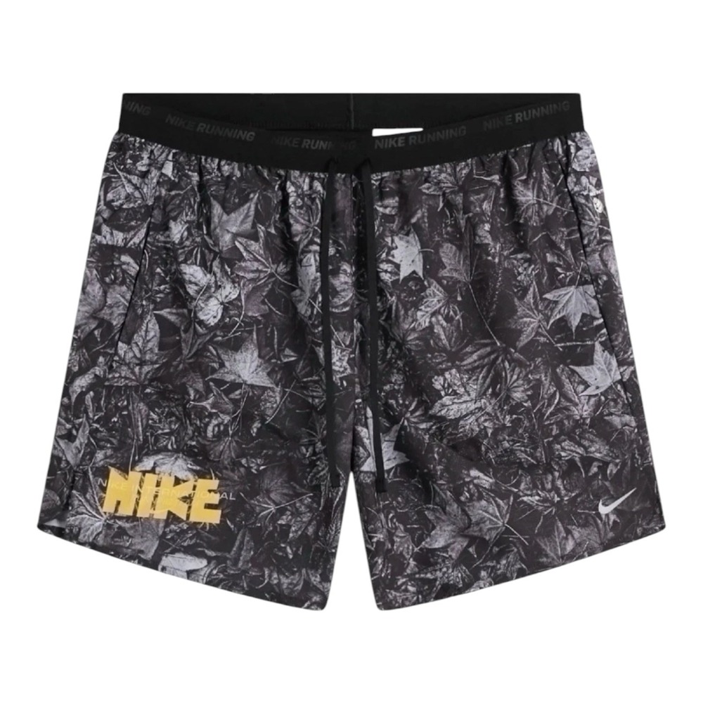 Nike Stride Dri-FIT 7" Brief-Lined Running Shorts Black Camo Men's M IH4512-010